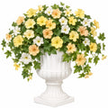 Composition Florale Artificielle Multicolore avec Vase Blanc