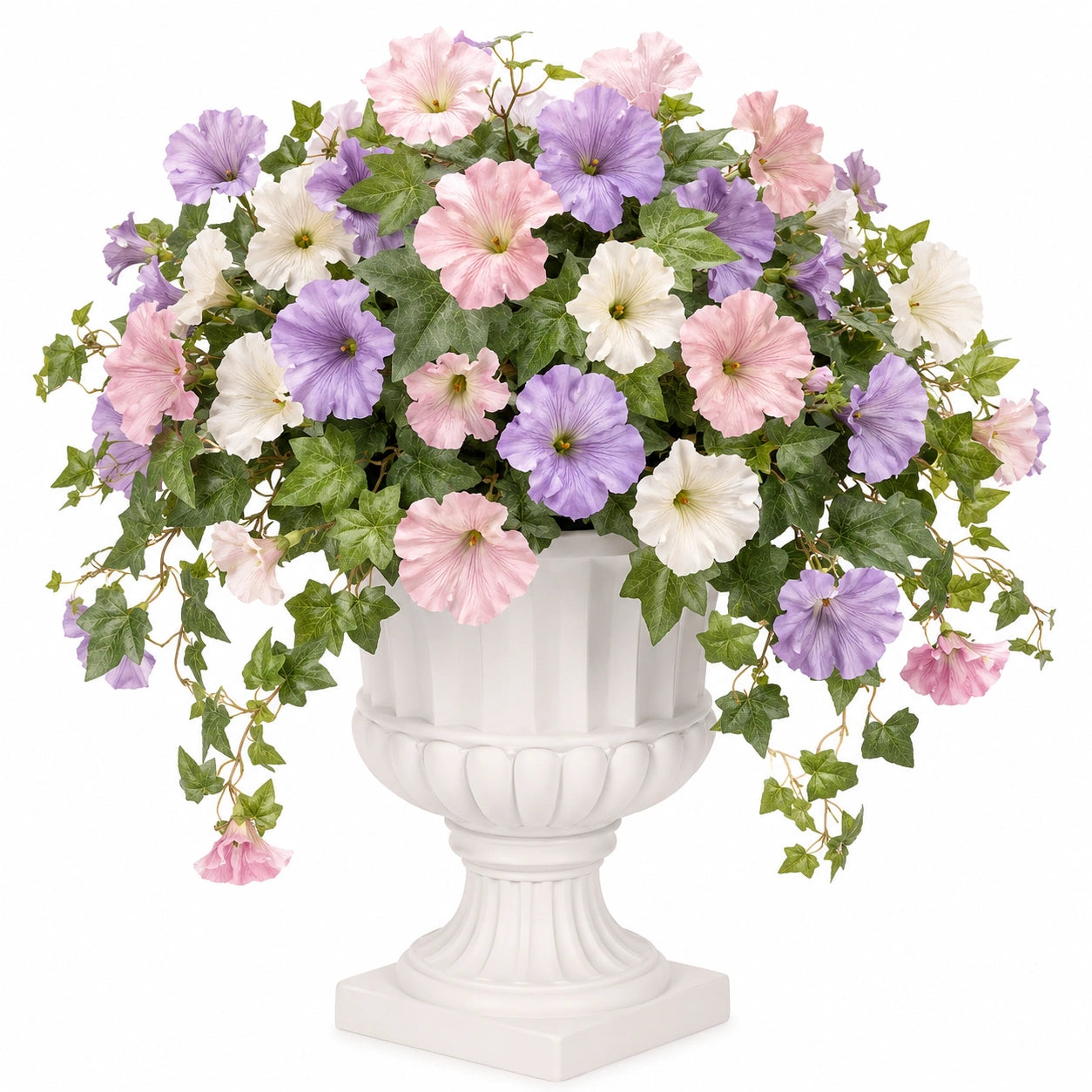 Arrangement de Fleurs Artificielles Multicolores avec Pot Décoratif