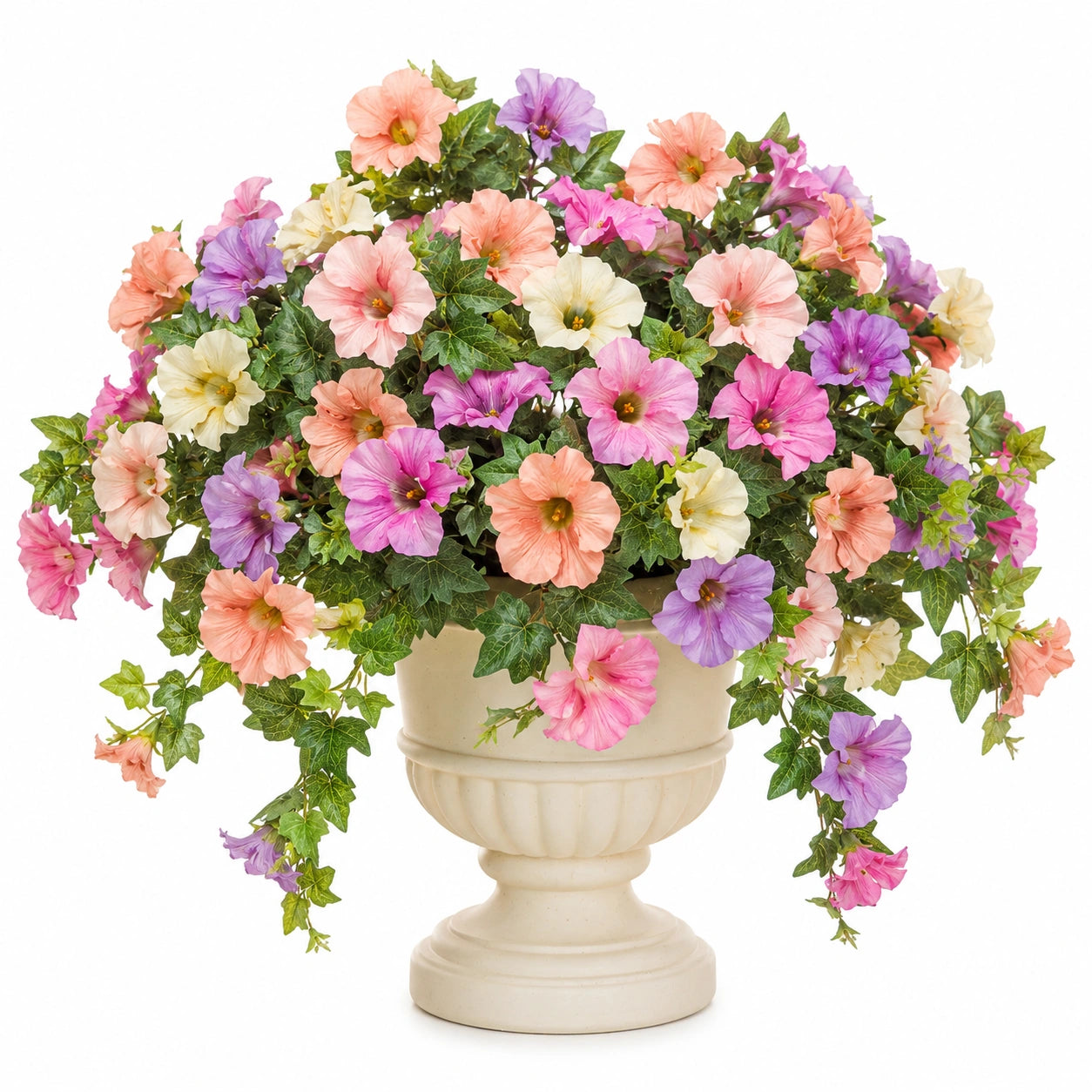 Arrangement Floral Artificiel Multicolore en Pot Décoratif