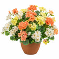 Plante Artificielle de Géranium en Pot Multicolore 45 cm