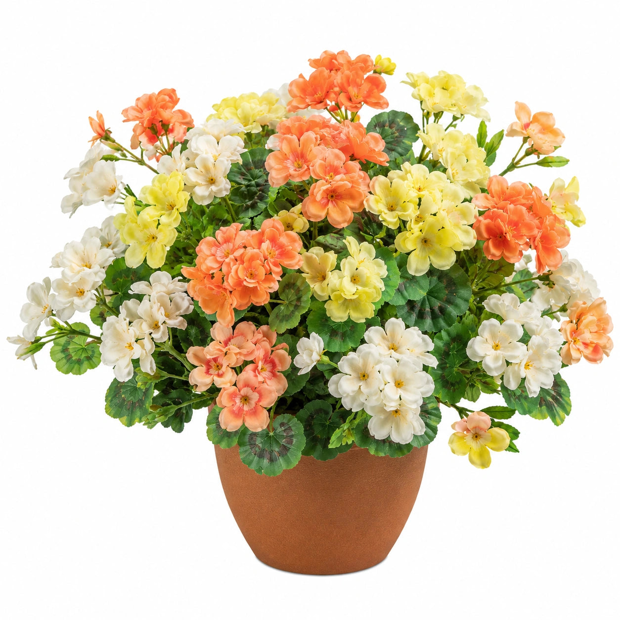 Plante Artificielle de Géranium en Pot Multicolore 45 cm
