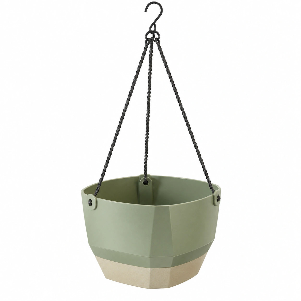 Pot de fleurs suspendu 20cm pour intérieur extérieur - Vert Beige
