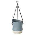 Pot de Fleurs Suspendu en Plastique Bleu/Blanc