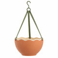 Pot de Fleur Suspendu 30 cm en Terre Cuite et Crème