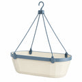Jardinière Suspendue avec Crochet Bleu et Beige 30x15x10 cm