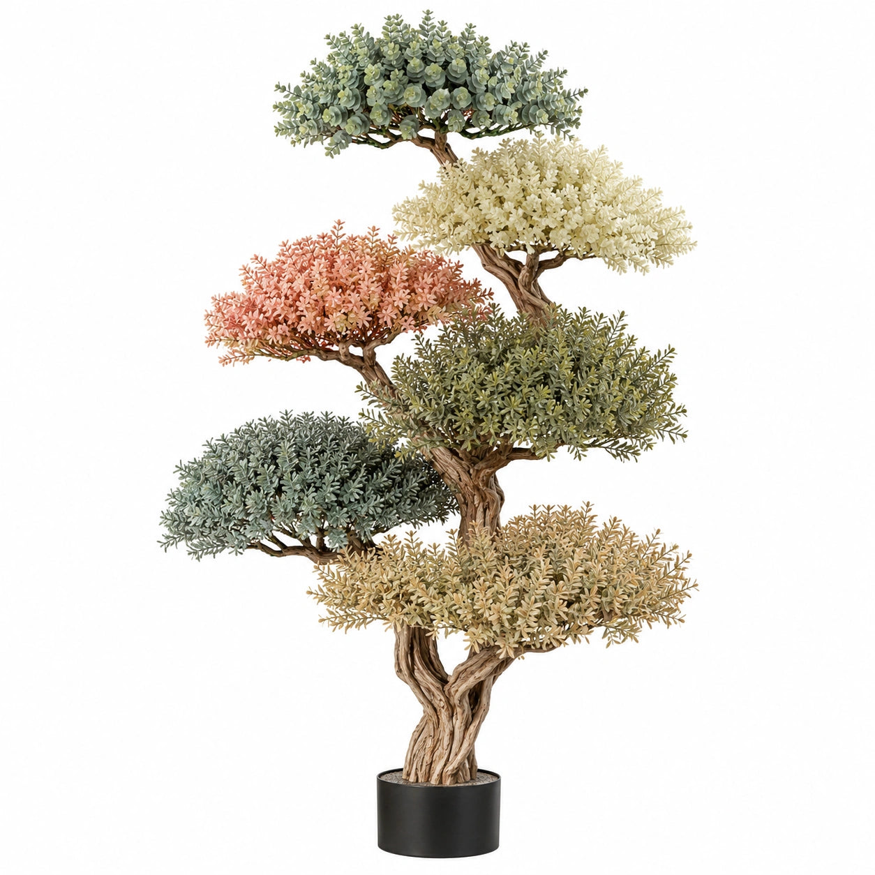 Arbre Artificiel Multicolore 150 cm avec Pot Noir