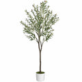 Olivier Artificiel 180 cm avec Pot Blanc