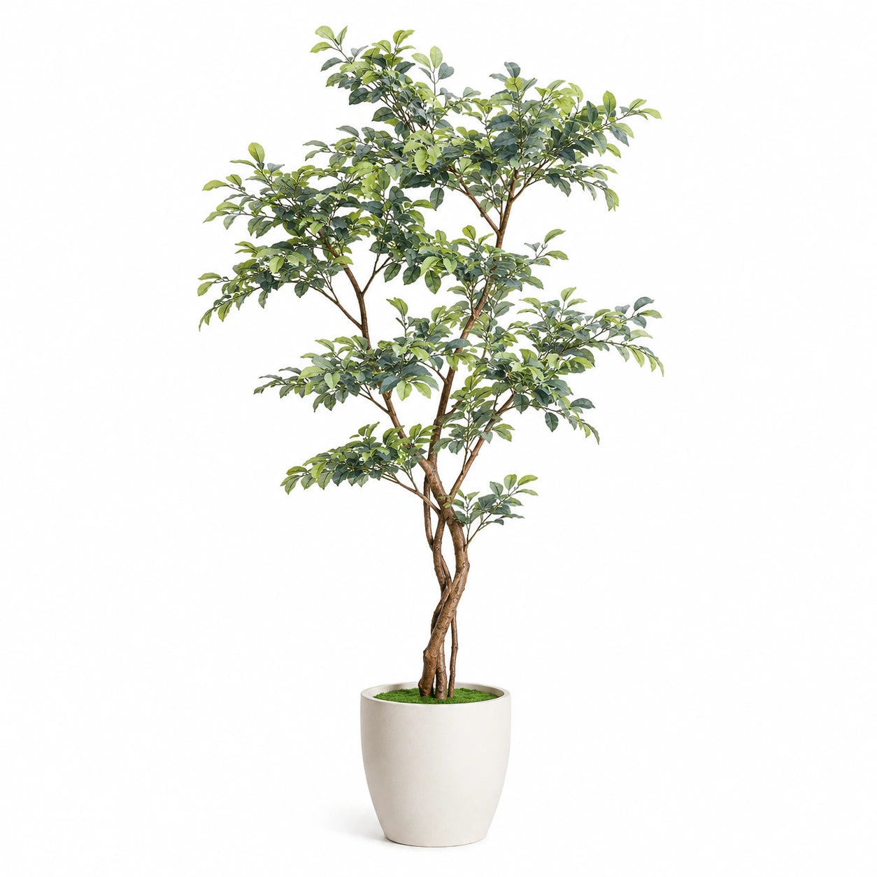 Plante Artificielle Intérieure 180 cm Feuilles Vertes Pot Céramique