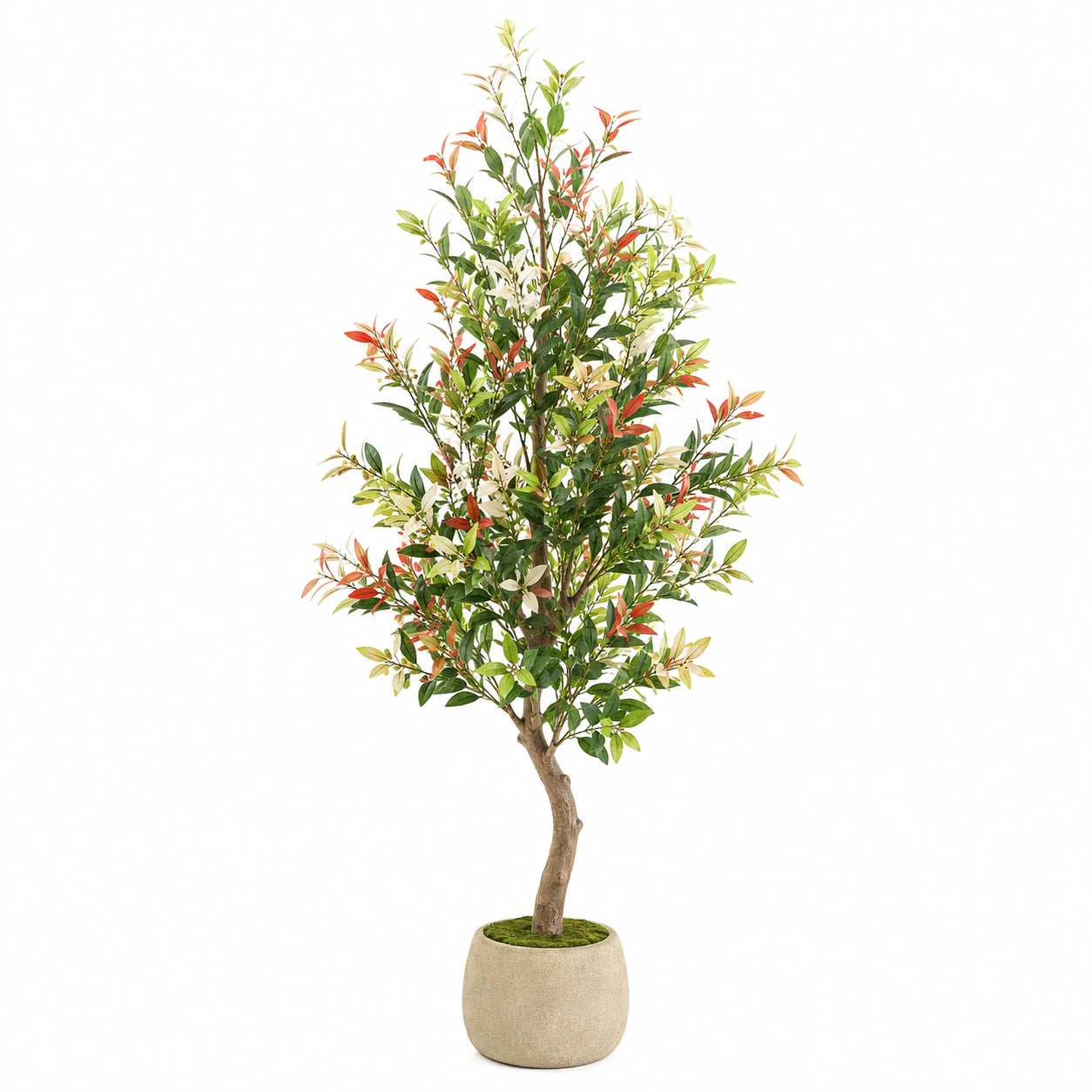Arbre Artificiel en Pot 150 cm Vert et Rouge