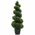 Arbre Artificiel Spirale 150 cm Vert avec Pot