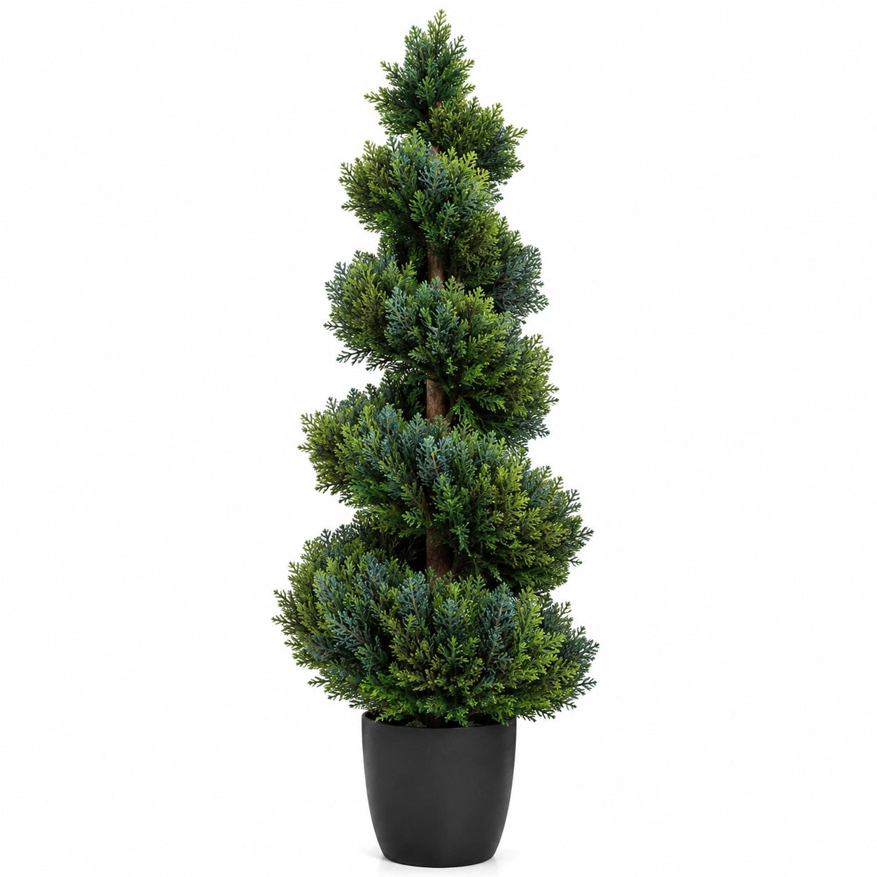 Arbre Artificiel Spirale 150 cm Vert avec Pot