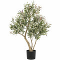 Arbre d'Olivier Artificiel avec Pot Noir - 160 cm
