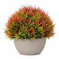 Plante Artificielle en Pot Décorative Rouge et Verte