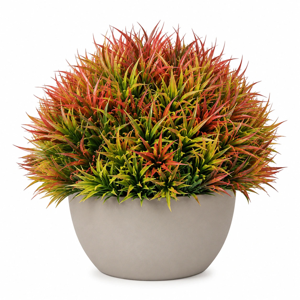 Plante Artificielle en Pot Décorative Rouge et Verte