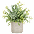 Plante Décorative Artificielle Verte en Pot, Hauteur 20 cm