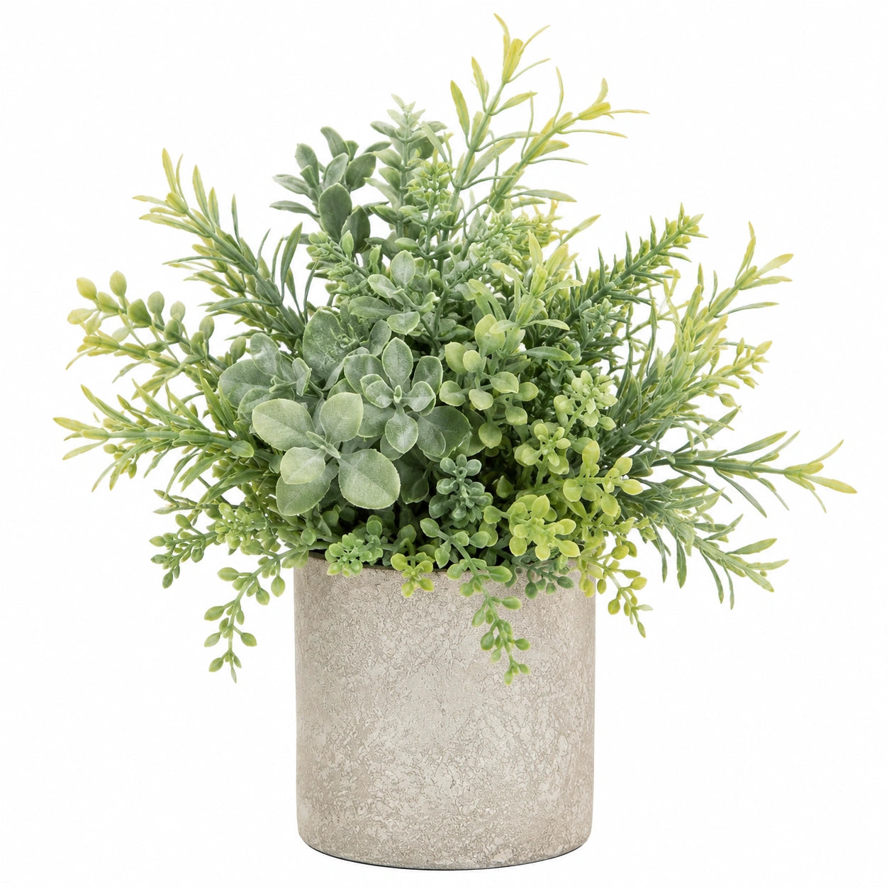 Plante Décorative Artificielle Verte en Pot, Hauteur 20 cm