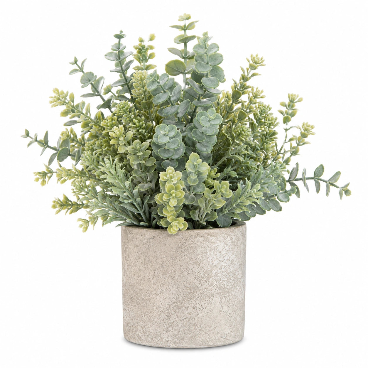 Plante Artificielle Déco avec Pot en Ciment 30 cm - Vert