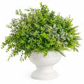 Plante artificielle décorative verte avec pot blanc