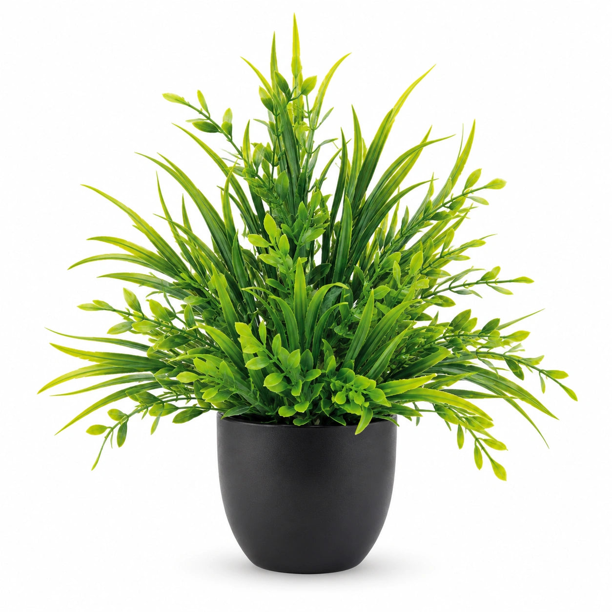 Décoration de Plante Artificielle Verte en Pot Noir 30 cm