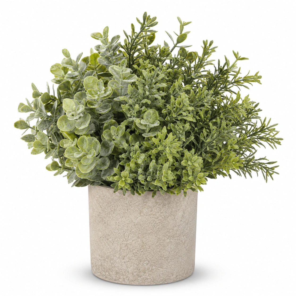 Plante Artificielle en Pot Vert et Gris Hauteur 25cm