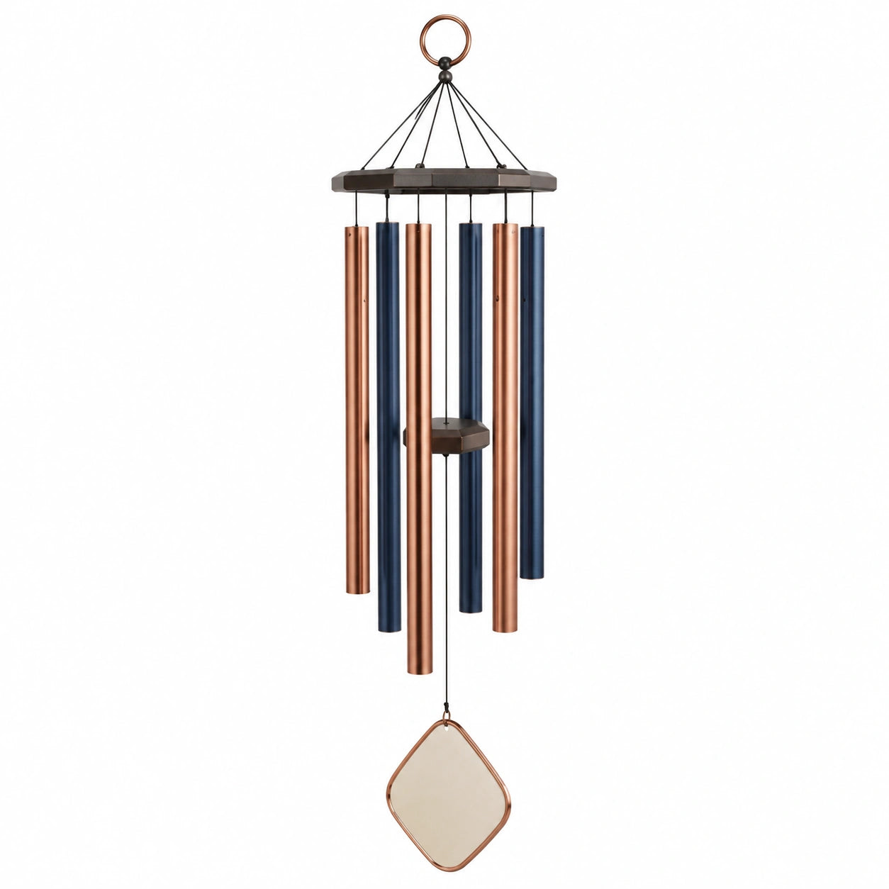 Carillon éolien cuivre et bleu, longueur 90 cm