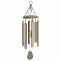 Carillon Éolien Métallique Doré et Vert 75 cm