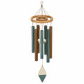 Carillon Éolien Décoratif en Métal et Bois - Bleu et Bronze