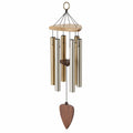 Carillon à vent en métal doré et argenté avec accents de bois