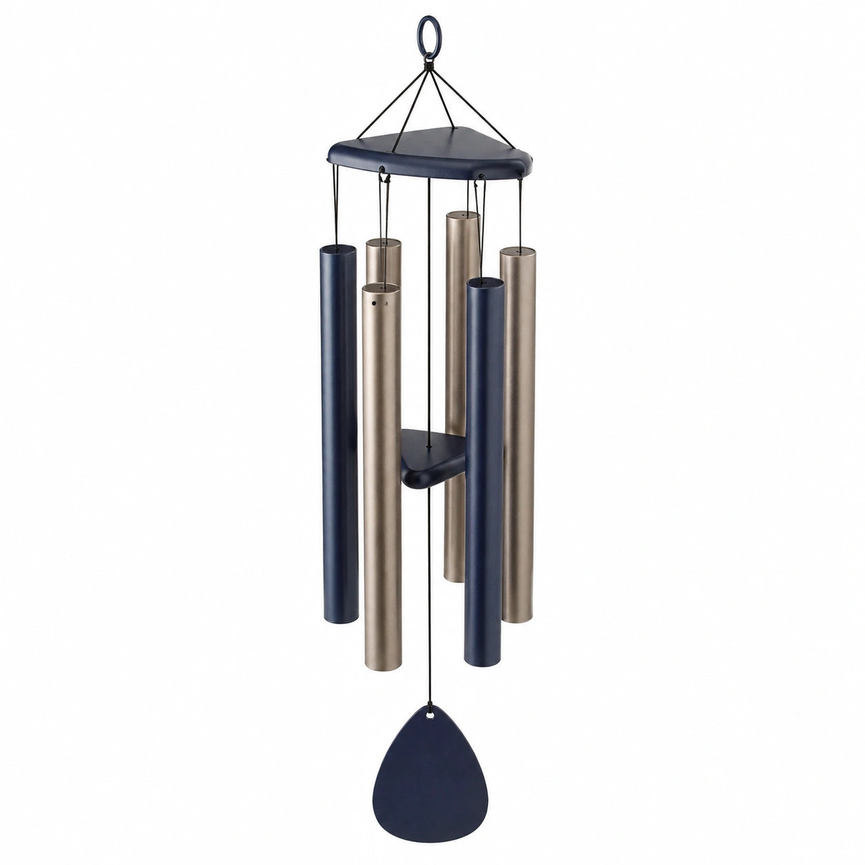 Carillon à vent extérieur bleu et argent 100 cm