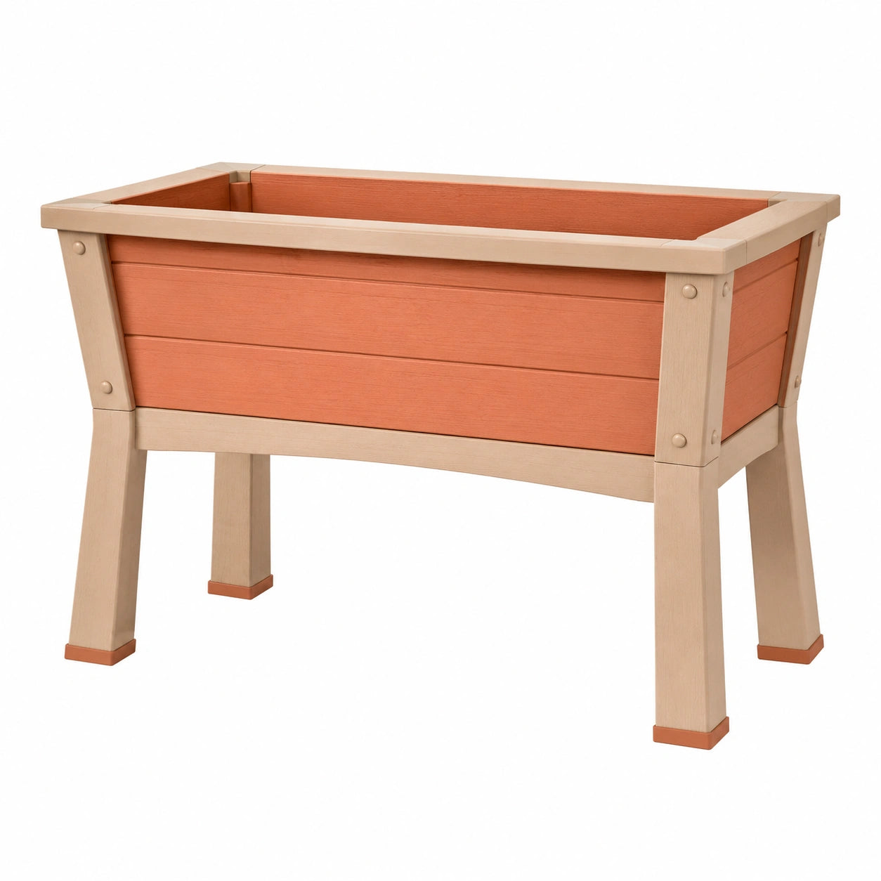 Jardinière Surélevée Extérieure 80x40x60 cm Orange/Bois