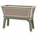 Jardinière surélevée beige et vert pour intérieur et extérieur
