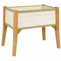 Jardinière surélevée 80x40x60 cm beige/vert pour intérieur et extérieur