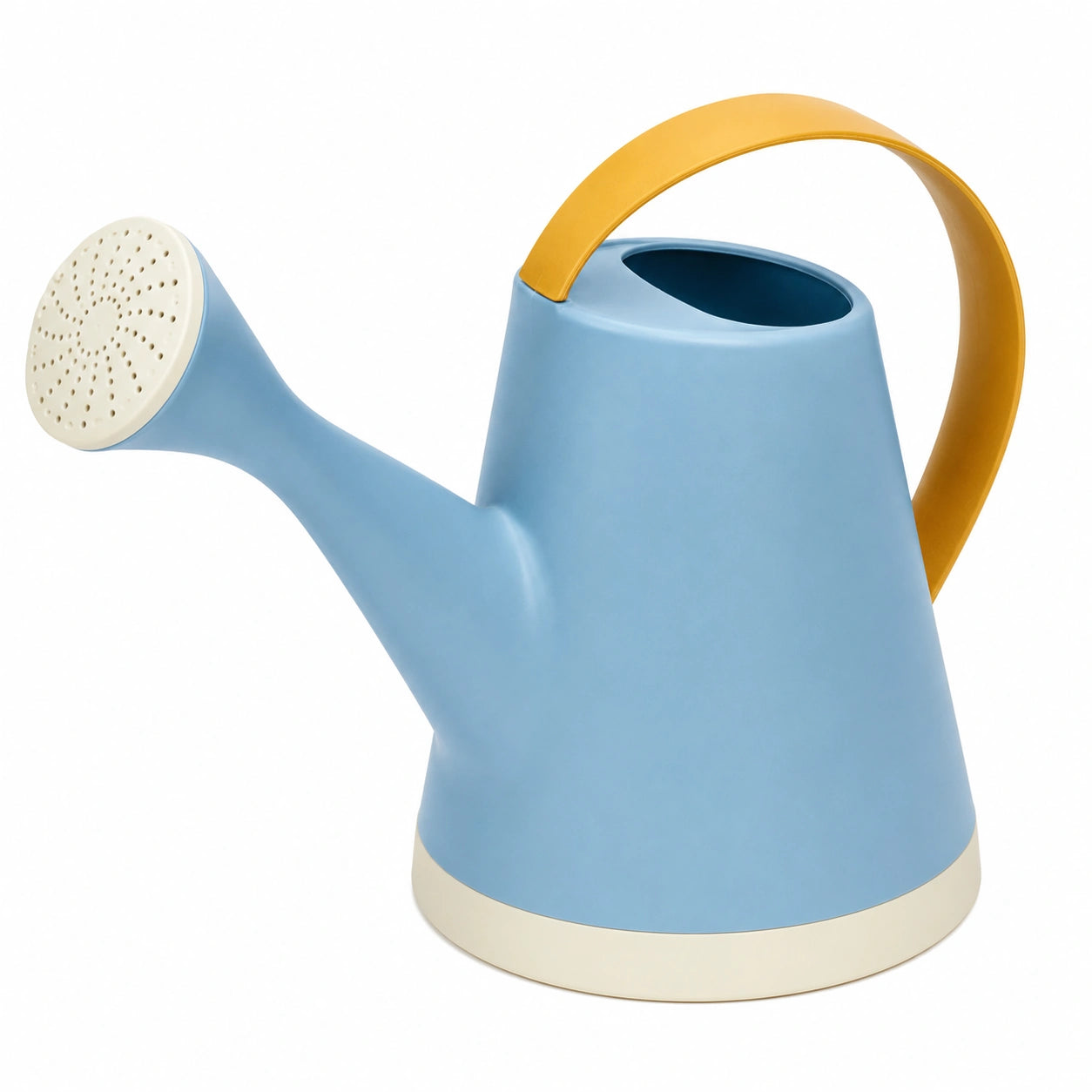 Arrosoir moderne bleu avec anse jaune 1L